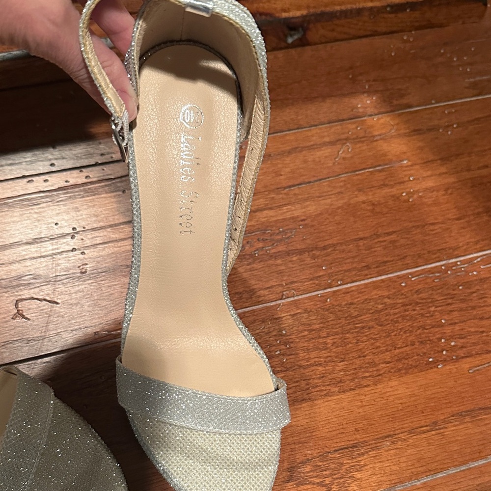 Silver Glitter Heels - Picture 2 of 6